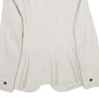 ZARA Womens Cream Button Jacket UK 6 Woven Tailored Elegant Formal Fashion