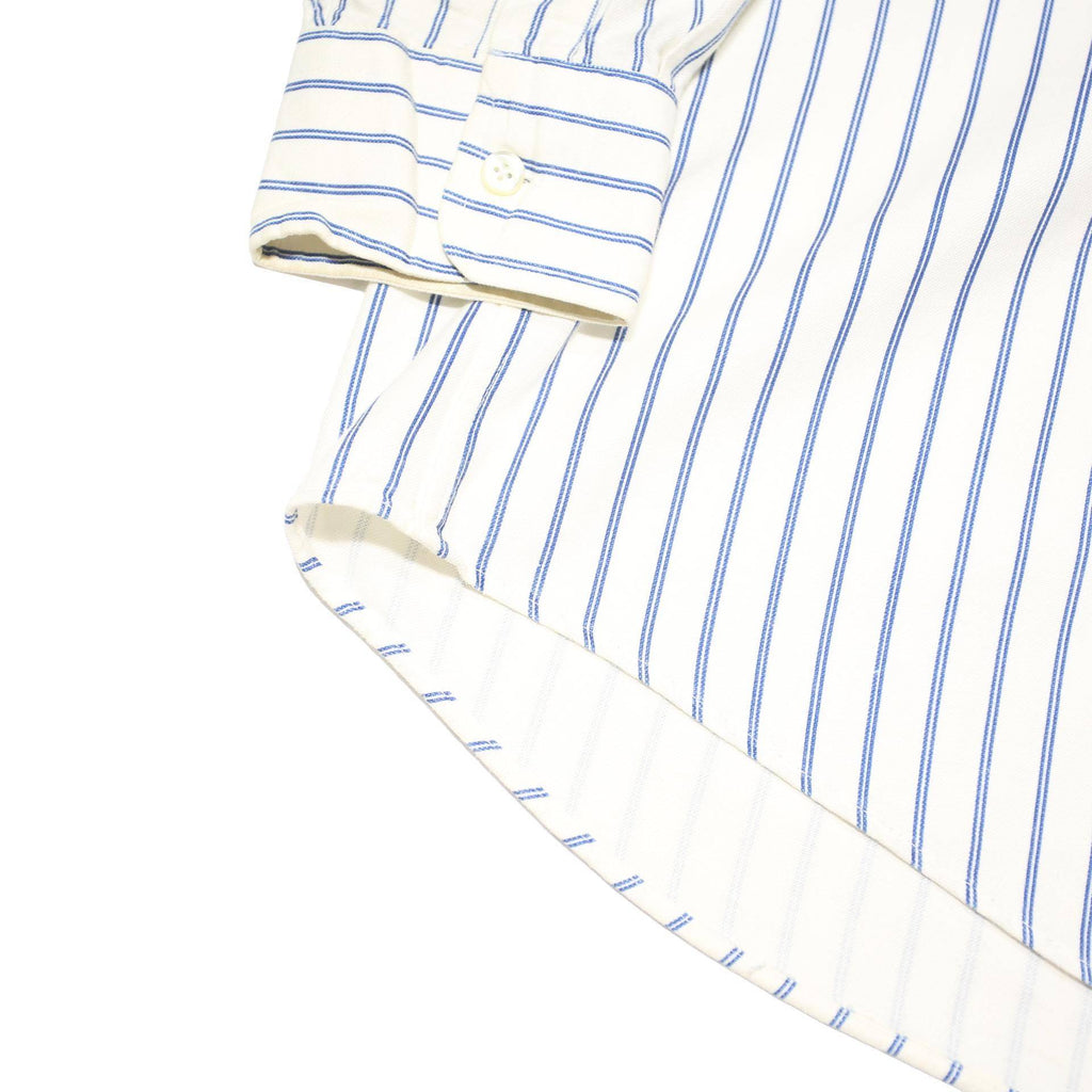 TOMMY HILFIGER Mens White & Blue Stripe Shirt XL Cotton Blend Button-Down Collar