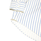 TOMMY HILFIGER Mens White & Blue Stripe Shirt XL Cotton Blend Button-Down Collar