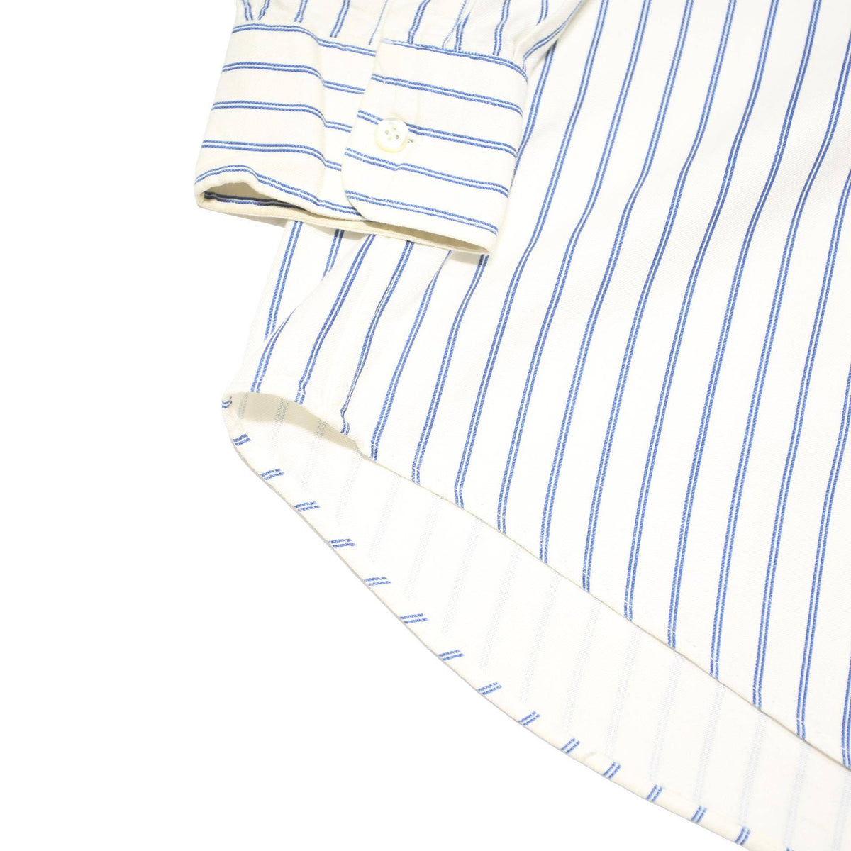 TOMMY HILFIGER Mens White & Blue Stripe Shirt XL Cotton Blend Button-Down Collar