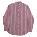 GAP Mens Shirt Maroon Striped Long Sleeve M