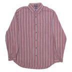 GAP Mens Shirt Maroon Striped Long Sleeve M