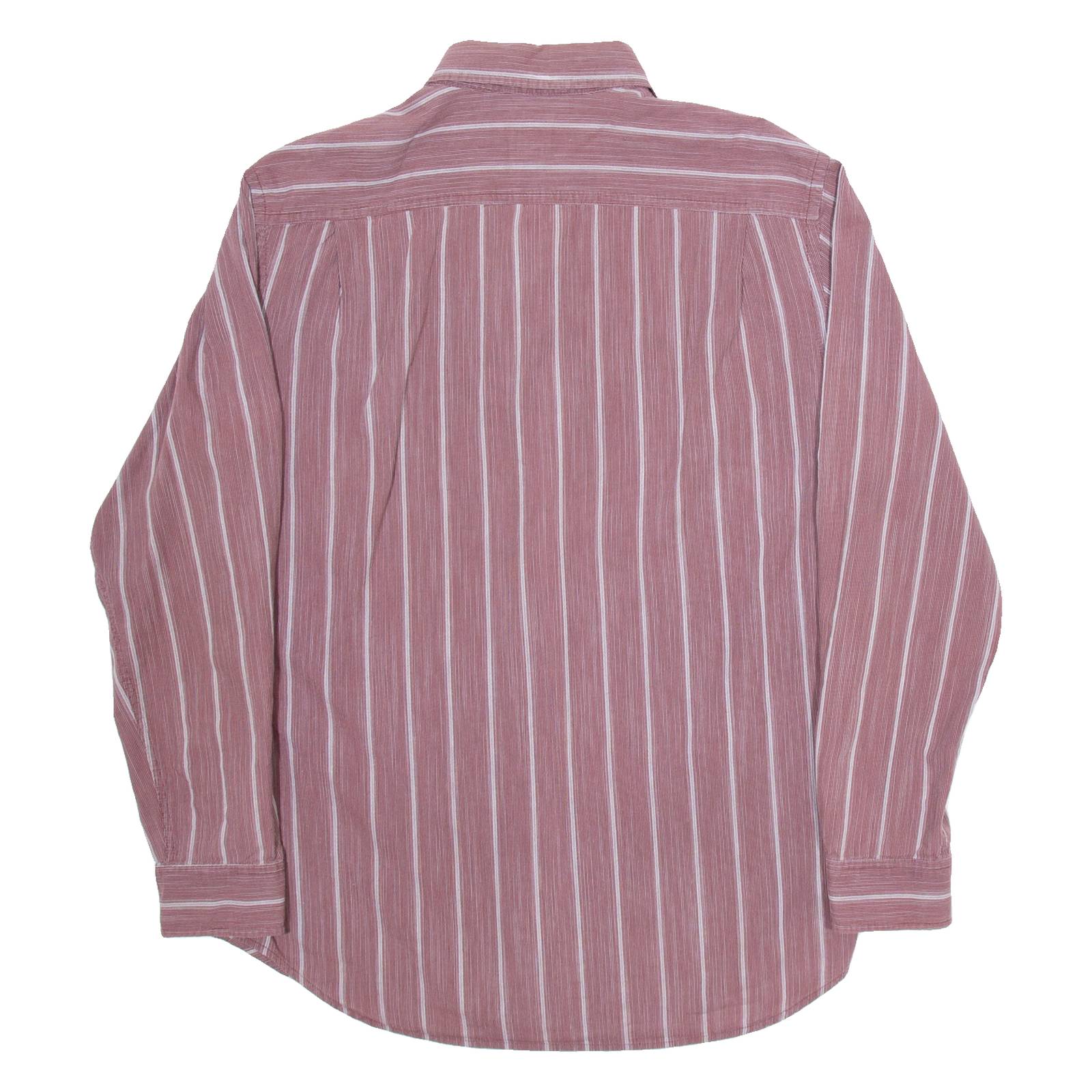 GAP Mens Shirt Maroon Striped Long Sleeve M