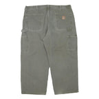 CARHARTT Mens Cotton Blend Grey Regular Straight Trousers W40 L25 Workwear Zip