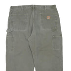 CARHARTT Mens Cotton Blend Grey Regular Straight Trousers W40 L25 Workwear Zip