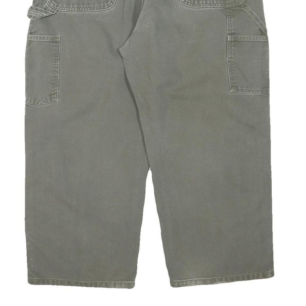 CARHARTT Mens Cotton Blend Grey Regular Straight Trousers W40 L25 Workwear Zip