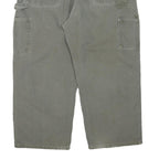 CARHARTT Mens Cotton Blend Grey Regular Straight Trousers W40 L25 Workwear Zip