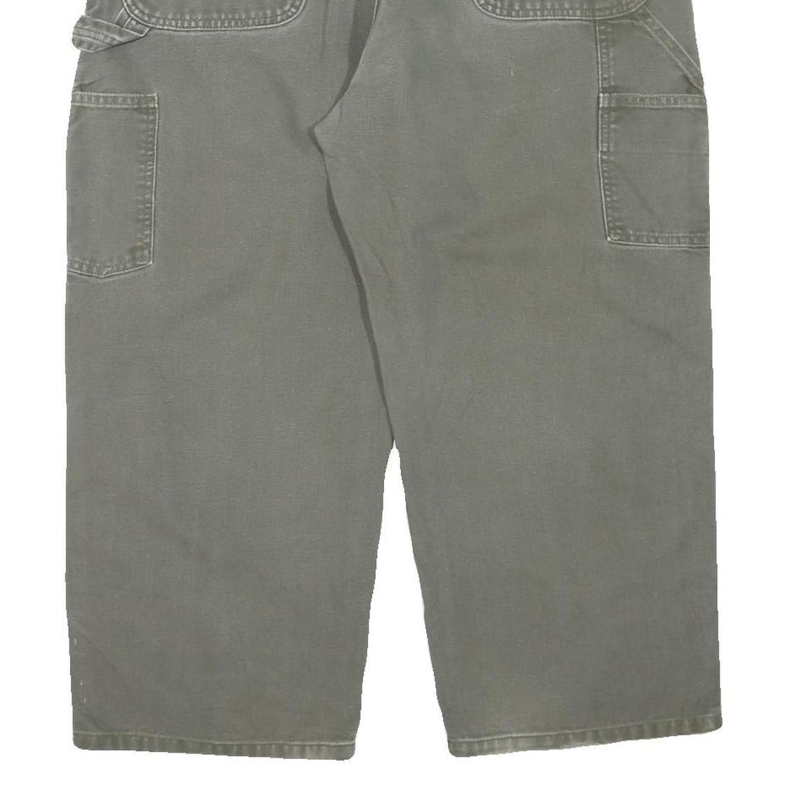 CARHARTT Mens Cotton Blend Grey Regular Straight Trousers W40 L25 Workwear Zip