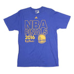 ADIDAS Mens Blue NBA Finals 2016 Graphic T-Shirt L Crew Neck Short Sleeve
