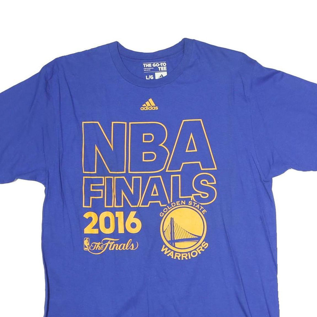 ADIDAS Mens Blue NBA Finals 2016 Graphic T-Shirt L Crew Neck Short Sleeve