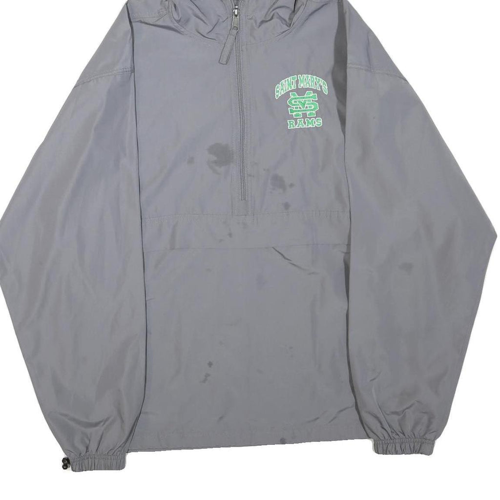 CHAMPION Mens Grey Zip Hooded Casual Jacket M Polyester Blend St Marys Rams