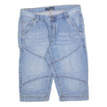 ARIZONA JEAN COMPANY Mens Denim Blue Casual Shorts L W36 Straight Fit Summer