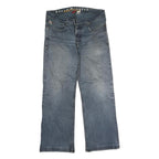 PARASUCO Mens Blue Regular Straight Denim Light W32 L30 Classic Zip Fly Jeans