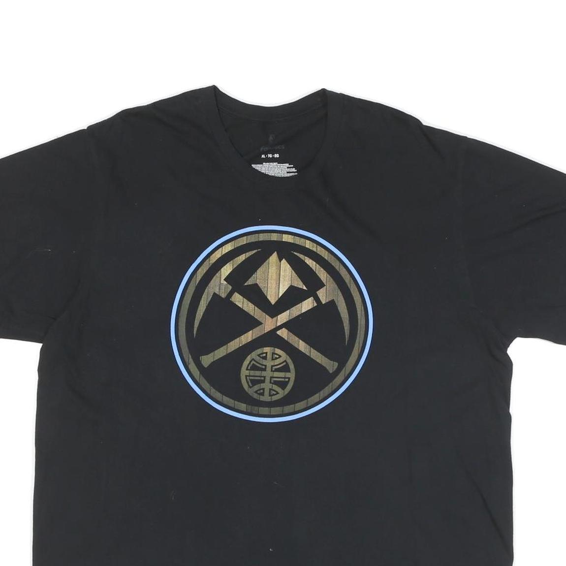FANATICS Mens Black Graphic T-Shirt XL Short Sleeve Crew Neck Cotton Blend