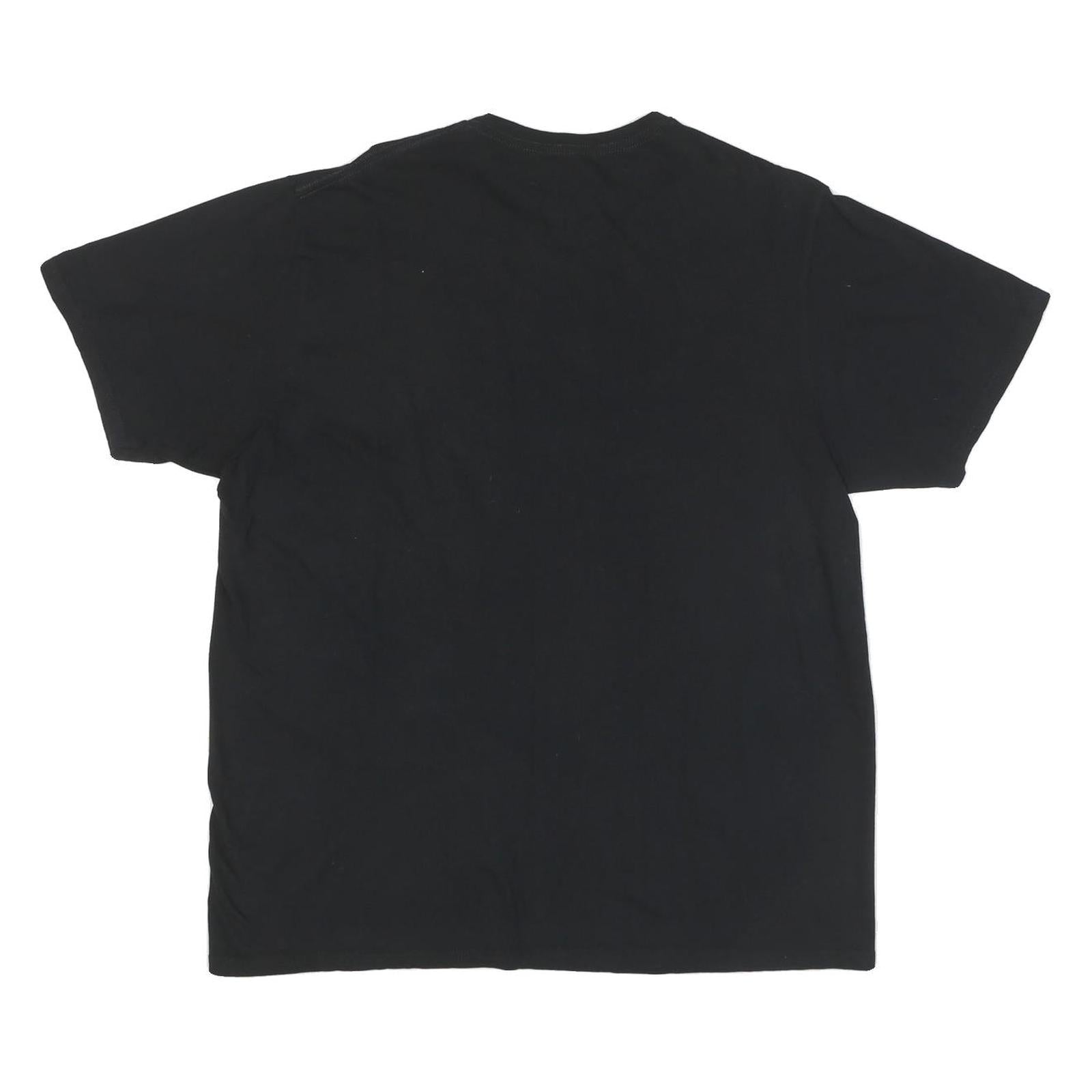 FANATICS Mens Black Graphic T-Shirt XL Short Sleeve Crew Neck Cotton Blend