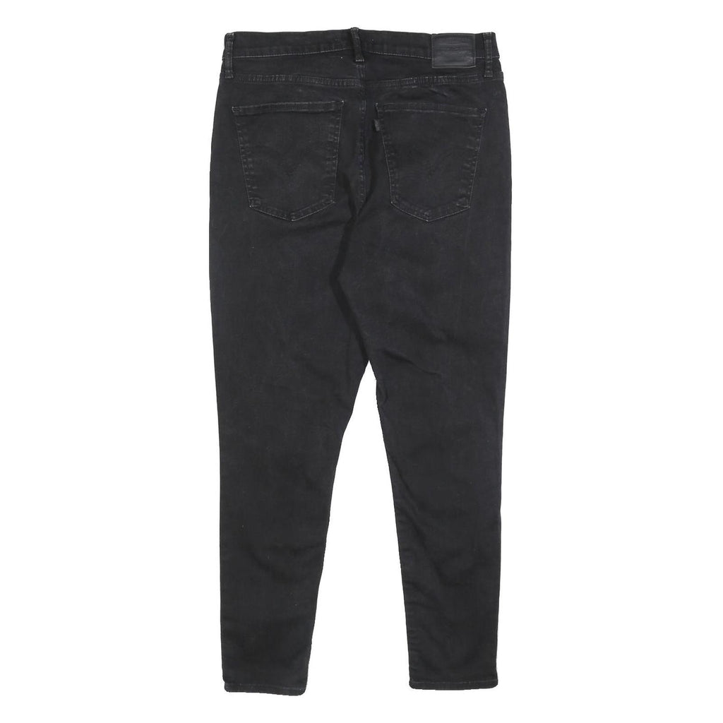 LEVI'S Mile High Big E Womens Jeans Black Slim Skinny Denim W33 L28 Stretch
