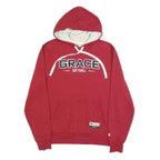 CHAMPION Mens Red Grace Softball Pullover Hoodie L Cotton Blend Casual Sports