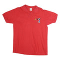 DISNEY Mens Red Short Sleeve Plain M Polo Shirt Golfing Character Embroidered