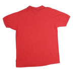 DISNEY Mens Red Short Sleeve Plain M Polo Shirt Golfing Character Embroidered