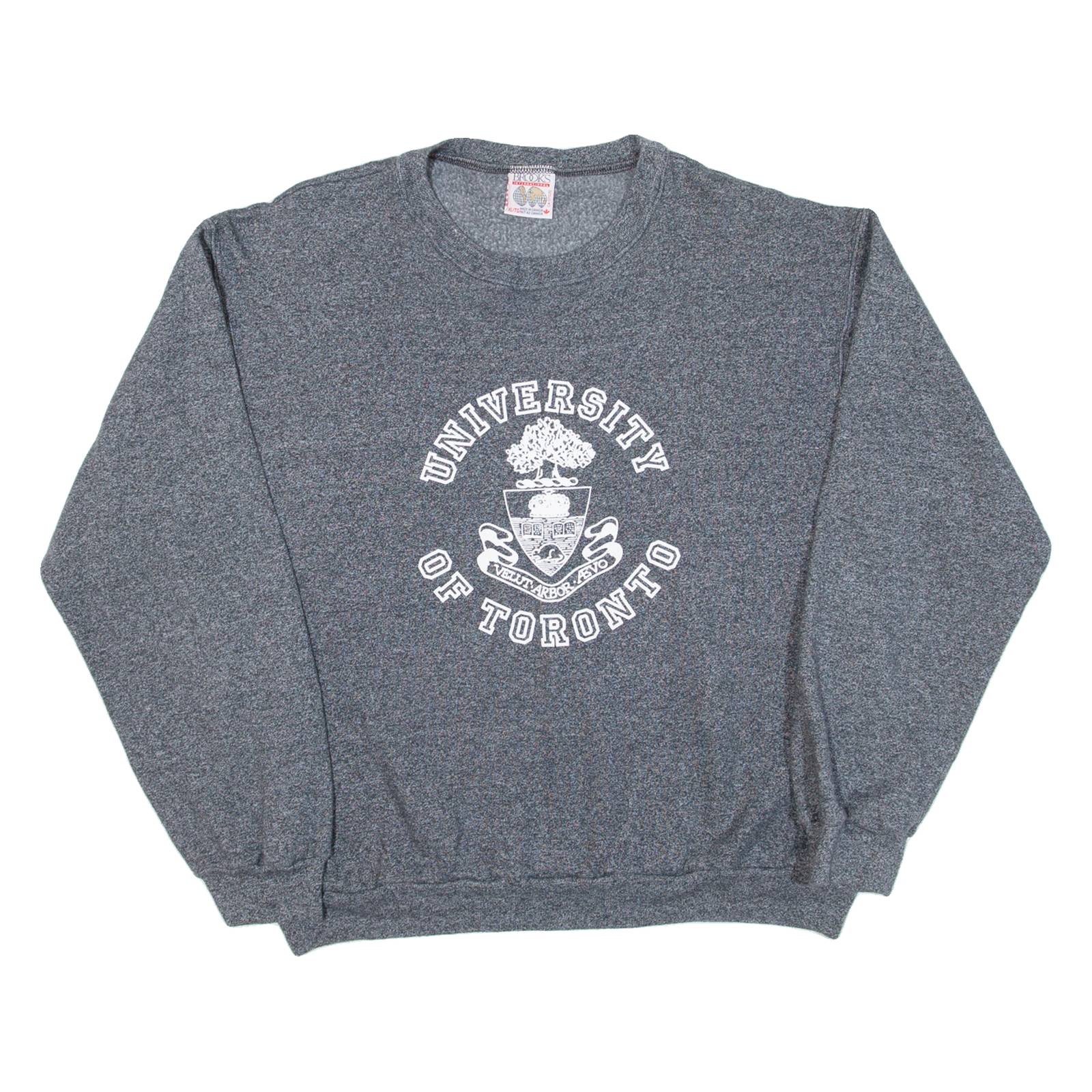 BROOKS University Of Toronto Mens Sweatshirt Grey USA XL
