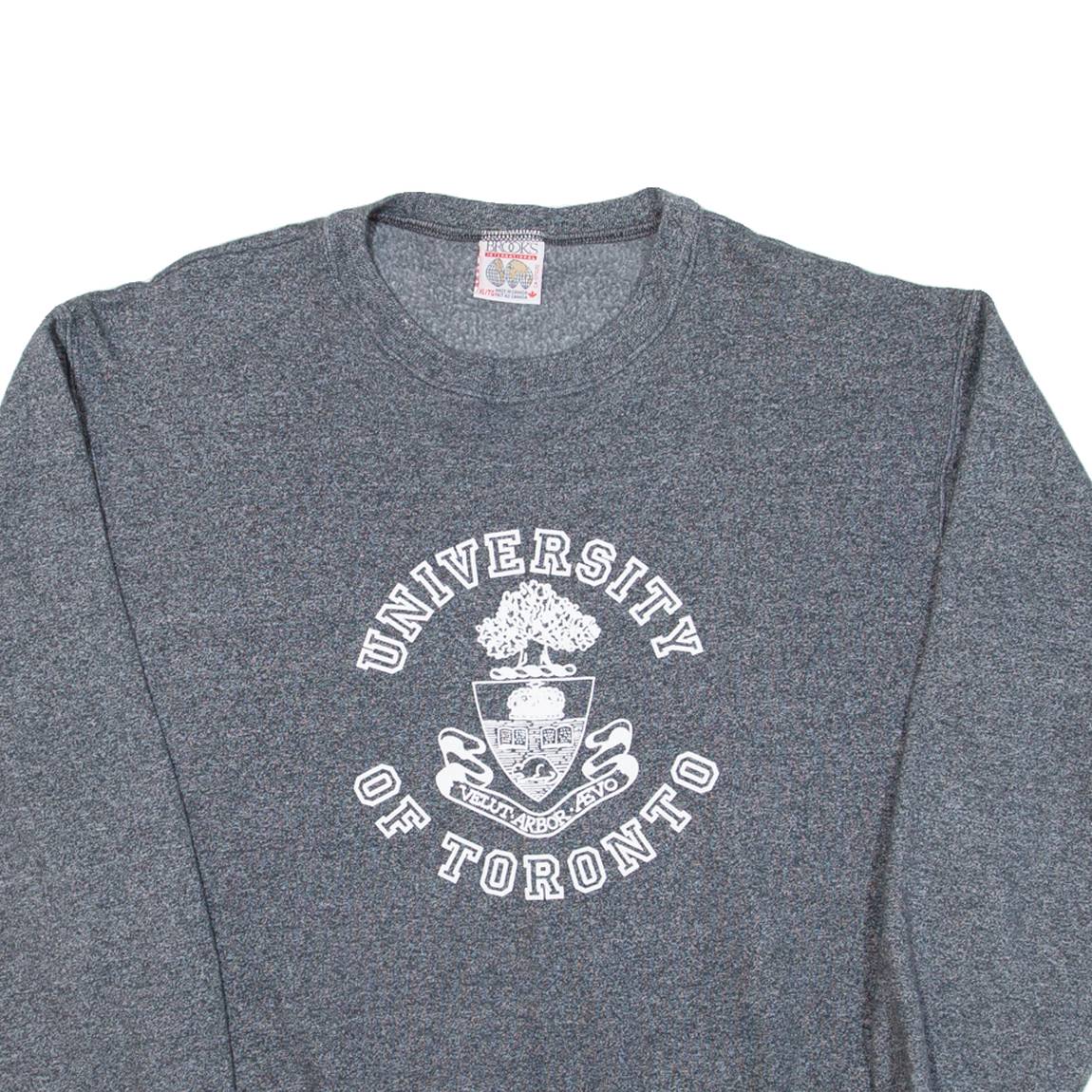 BROOKS University Of Toronto Mens Sweatshirt Grey USA XL