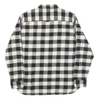 HATLEY HERITAGE Mens Black & Cream Check Shirt L Cotton Blend Long Sleeve Casual