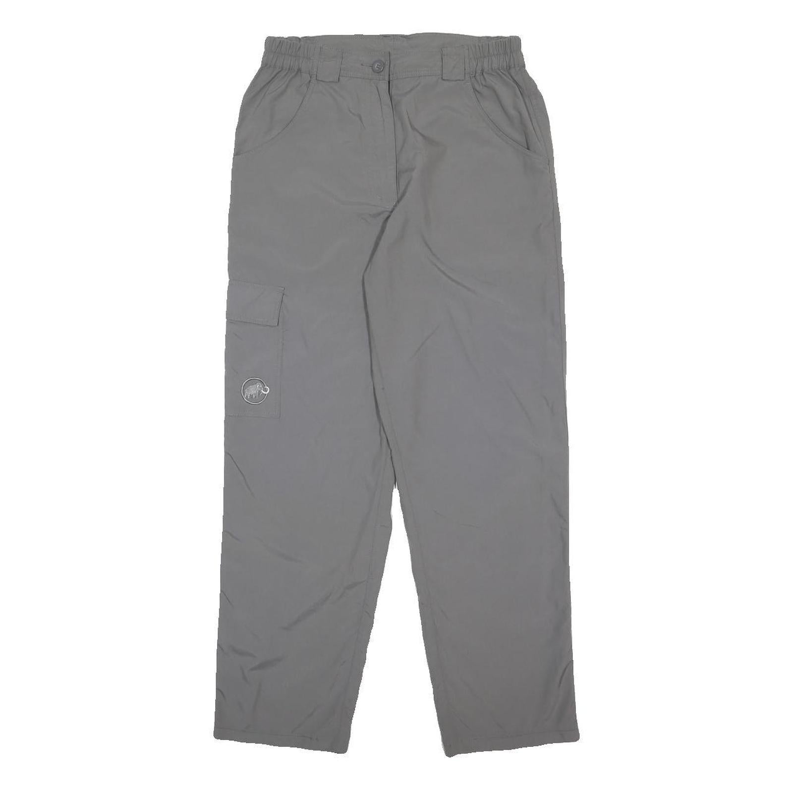 MAMMUT Womens Regular Grey Polyamide Trousers W27 L28 Zip Pocket Cargo Outdoor