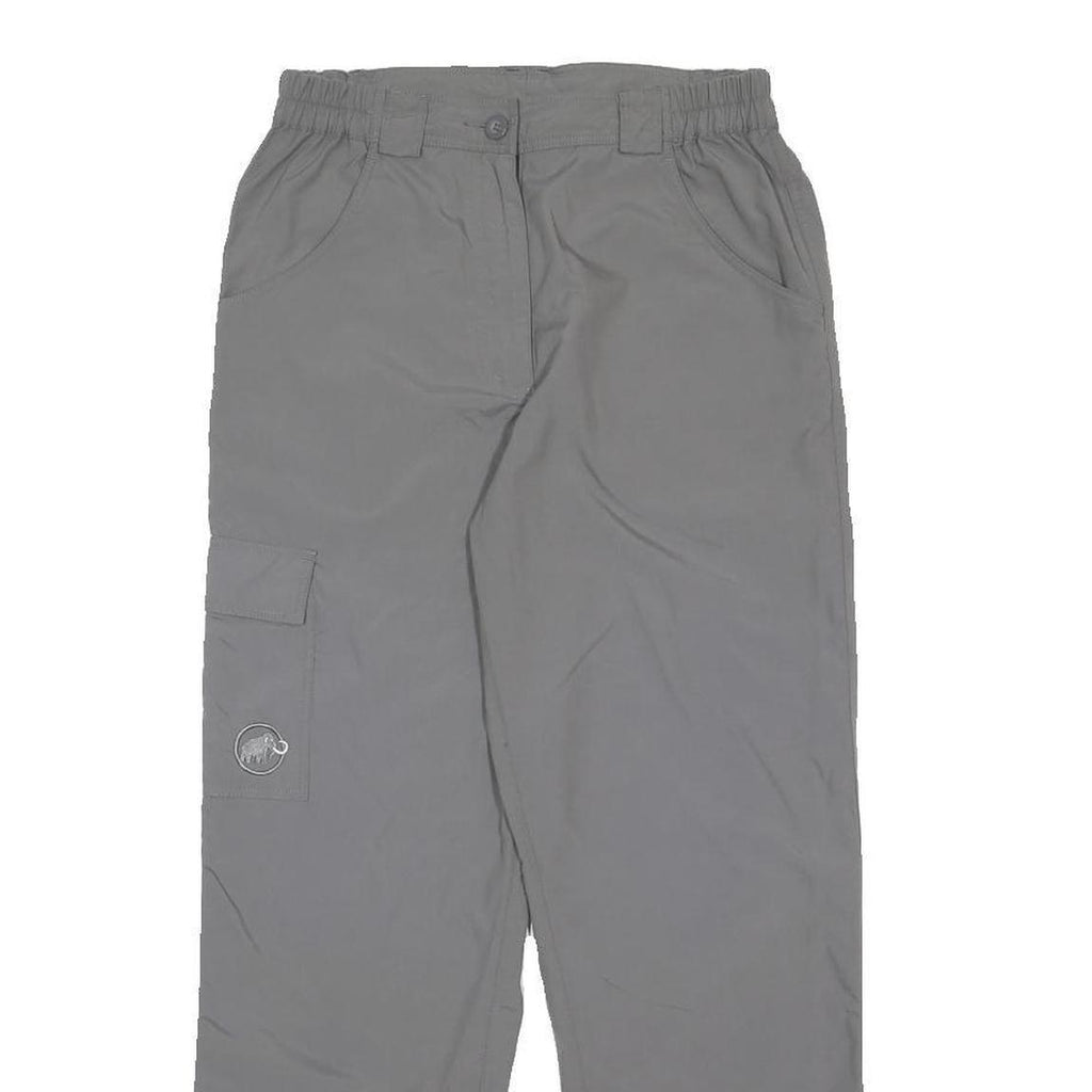 MAMMUT Womens Regular Grey Polyamide Trousers W27 L28 Zip Pocket Cargo Outdoor