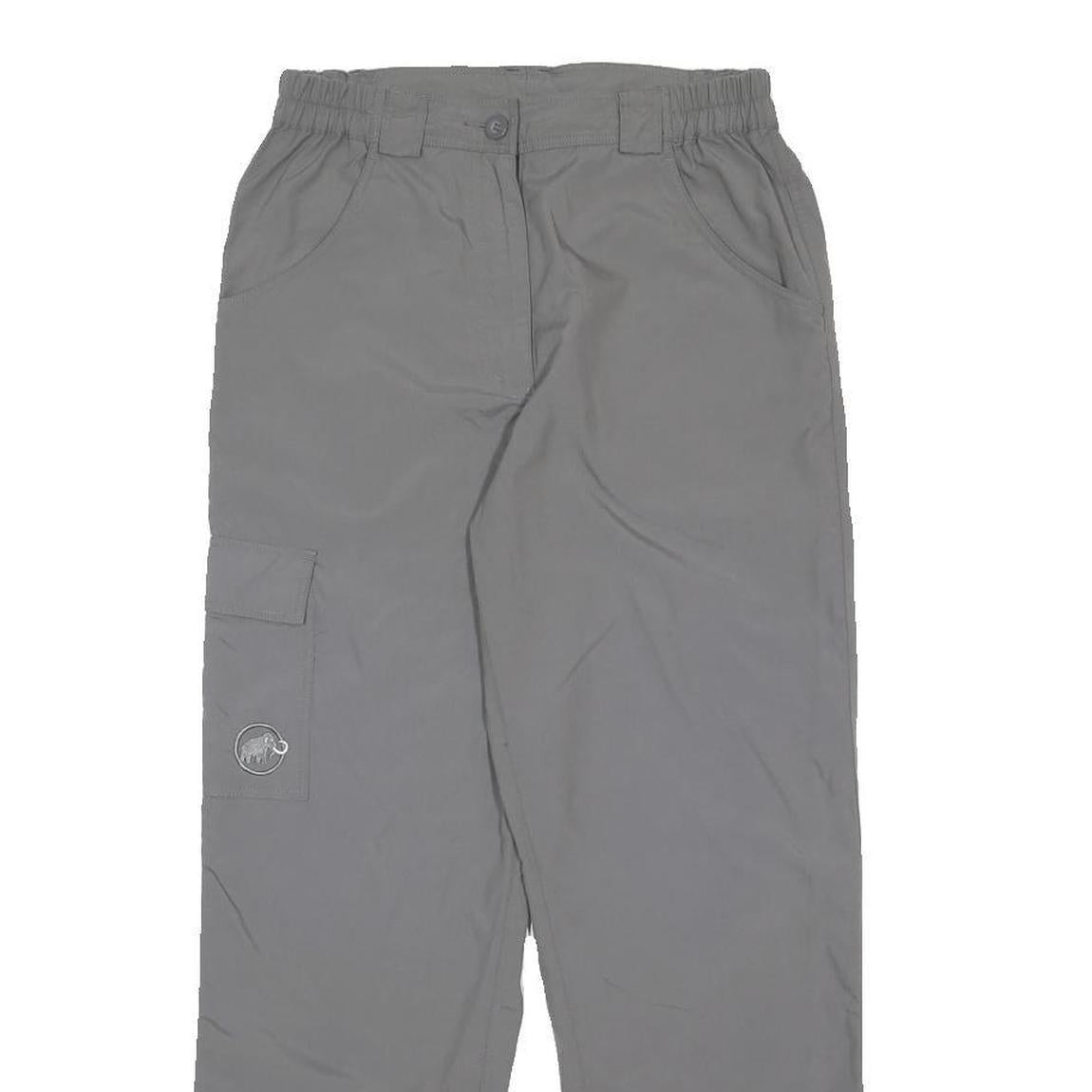 MAMMUT Womens Regular Grey Polyamide Trousers W27 L28 Zip Pocket Cargo Outdoor