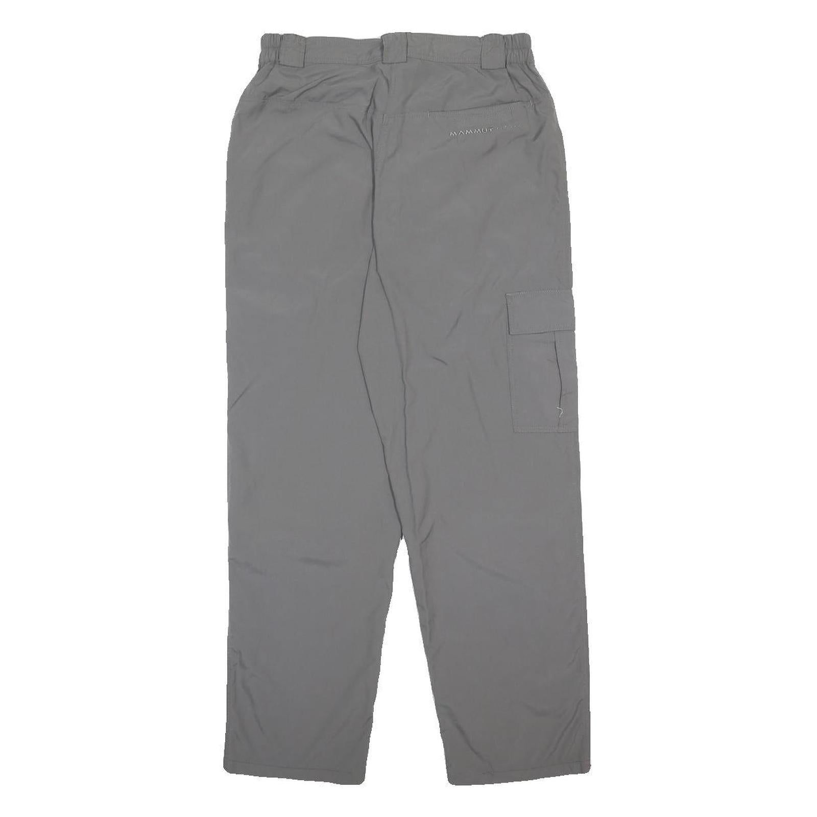 MAMMUT Womens Regular Grey Polyamide Trousers W27 L28 Zip Pocket Cargo Outdoor