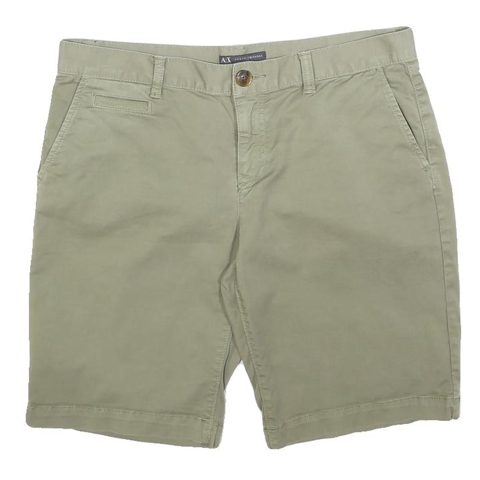 ARMANI EXCHANGE Womens Shorts Beige Casual Regular Size M W32 Cotton Blend