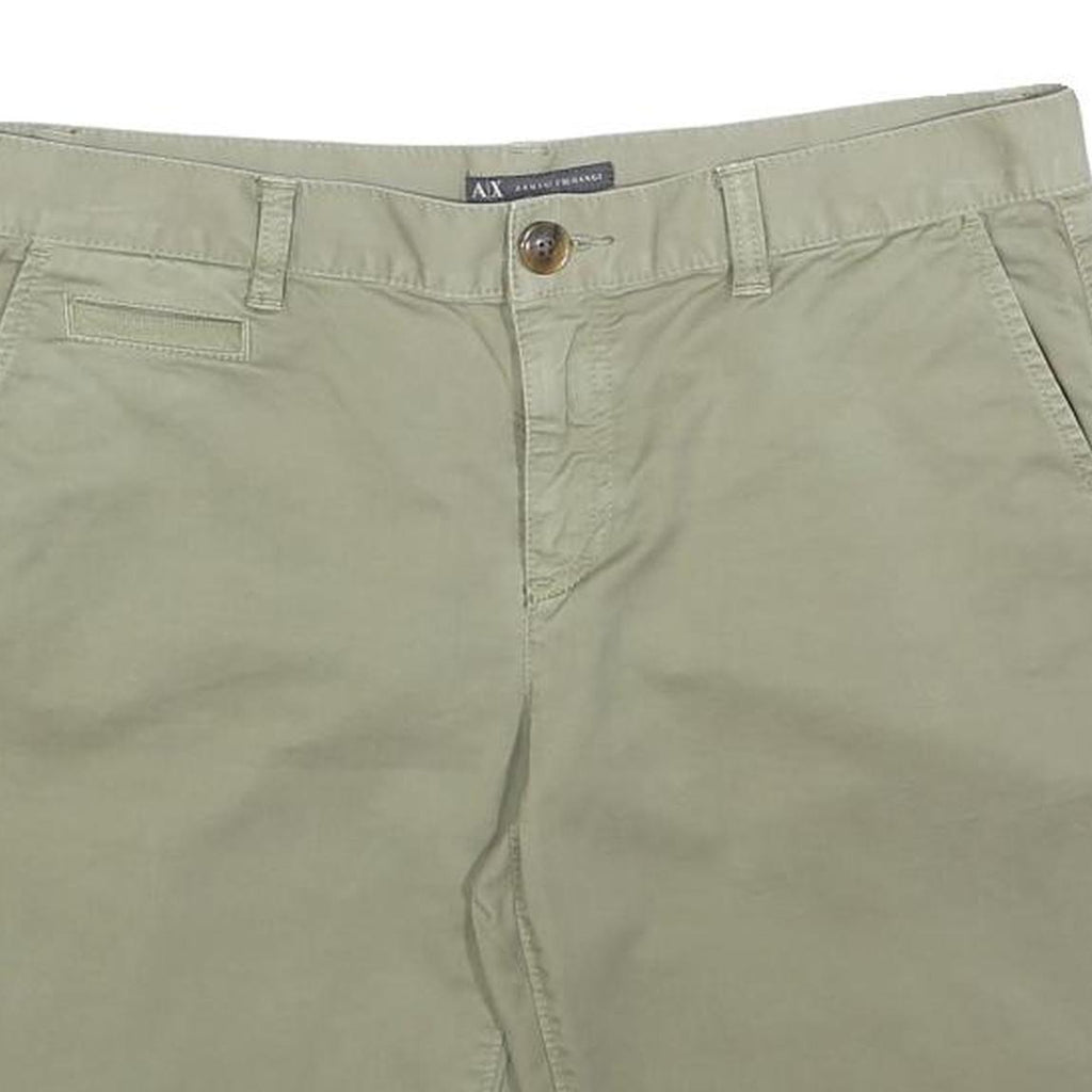 ARMANI EXCHANGE Womens Shorts Beige Casual Regular Size M W32 Cotton Blend