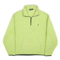 NAUTICA Mens Light Green Jumper Plain 1/4 Zip Regular Fit S Fleece Casual