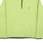 NAUTICA Mens Light Green Jumper Plain 1/4 Zip Regular Fit S Fleece Casual