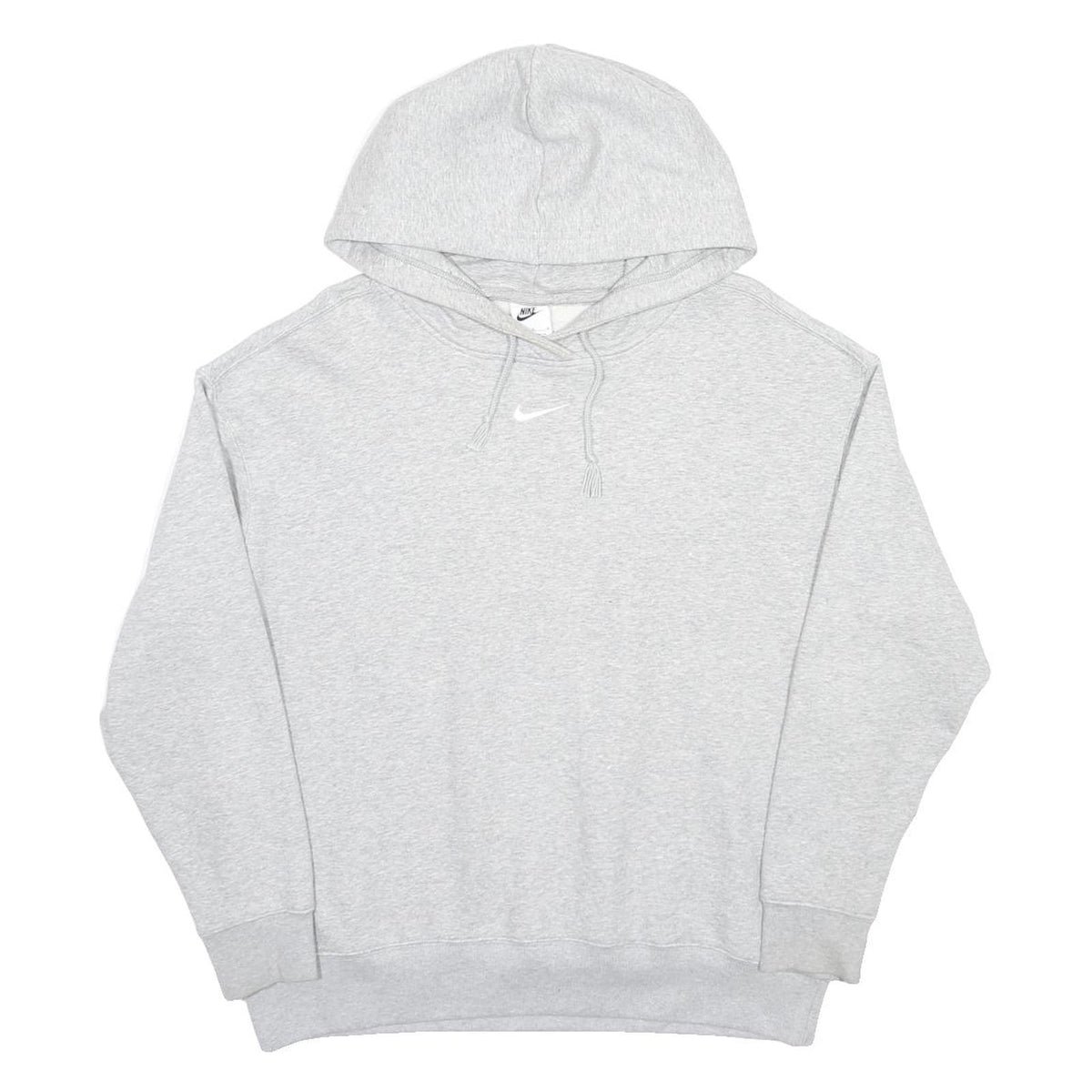 NIKE Mens Grey Pullover Hoodie M Cotton Blend Casual Sportswear