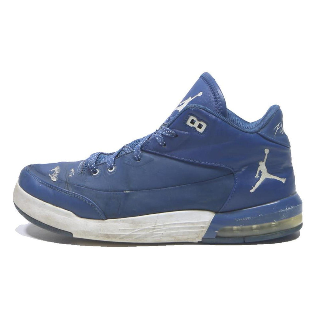 AIR JORDAN Mens Blue Leather Basketball Trainers UK 8.5 Authentic Design