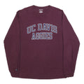 JANSPORT Mens Maroon UC Davis Aggies Graphic T-Shirt L Long Sleeve Crew Neck