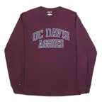 JANSPORT Mens Maroon UC Davis Aggies Graphic T-Shirt L Long Sleeve Crew Neck