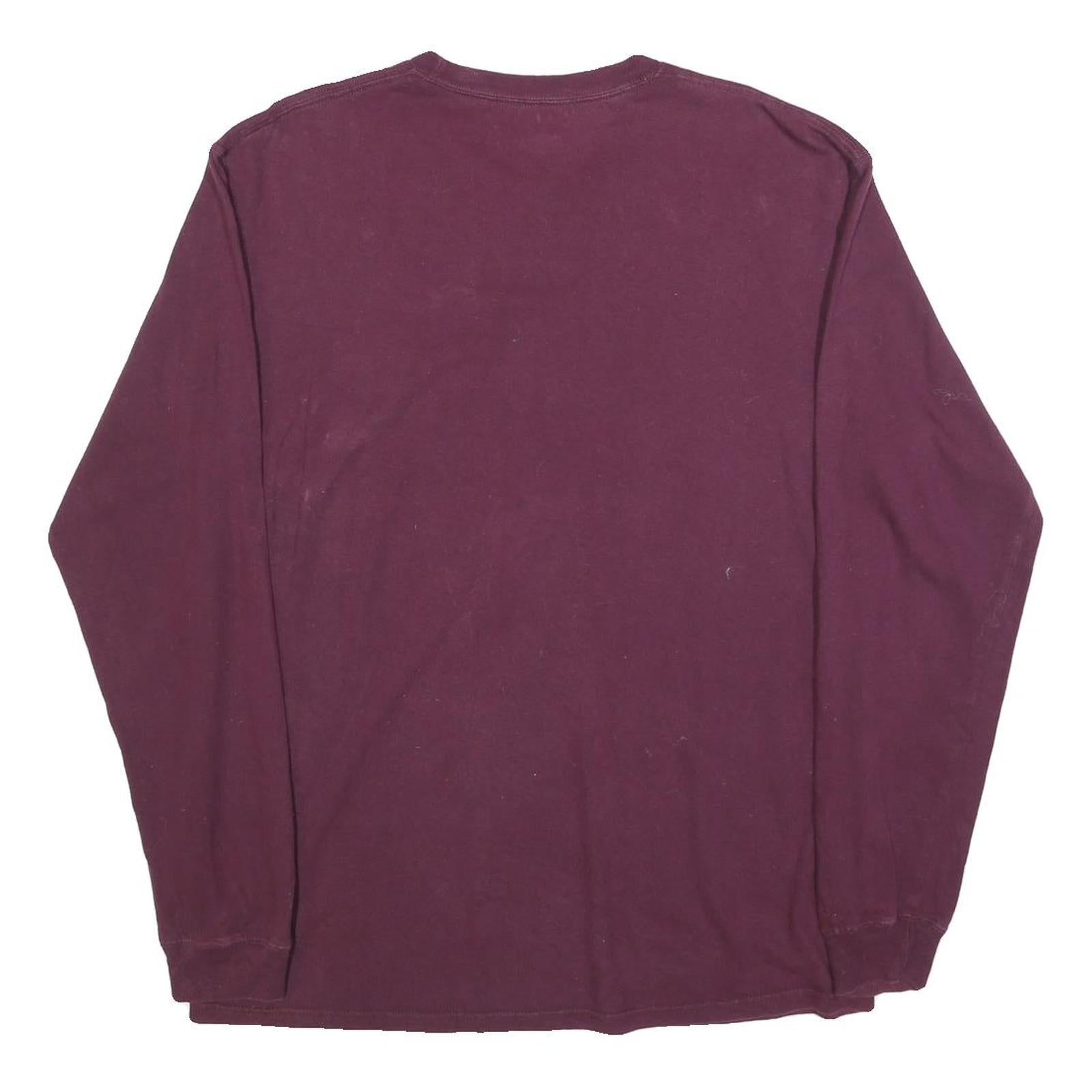 JANSPORT Mens Maroon UC Davis Aggies Graphic T-Shirt L Long Sleeve Crew Neck