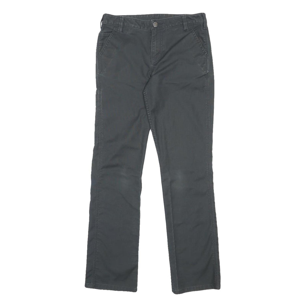 CARHARTT Womens Cotton Blend Regular Straight Black Trousers W30 L30 Workwear