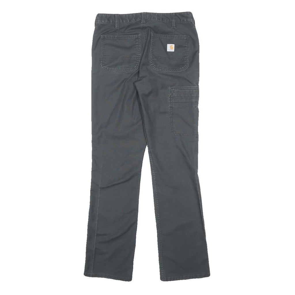 CARHARTT Womens Cotton Blend Regular Straight Black Trousers W30 L30 Workwear