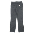 CARHARTT Womens Cotton Blend Regular Straight Black Trousers W30 L30 Workwear