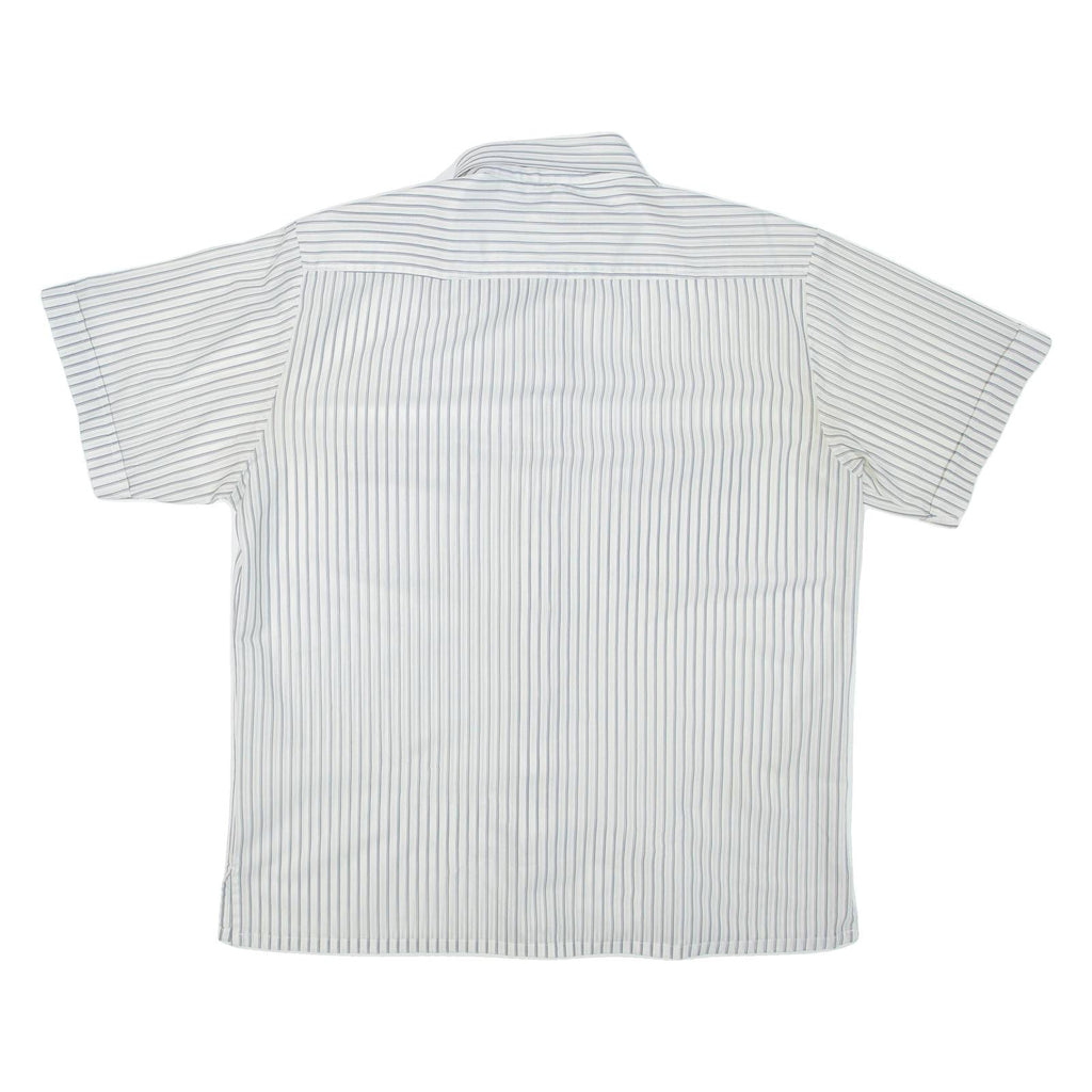 MAINSTREAM Mens Shirt White Striped L