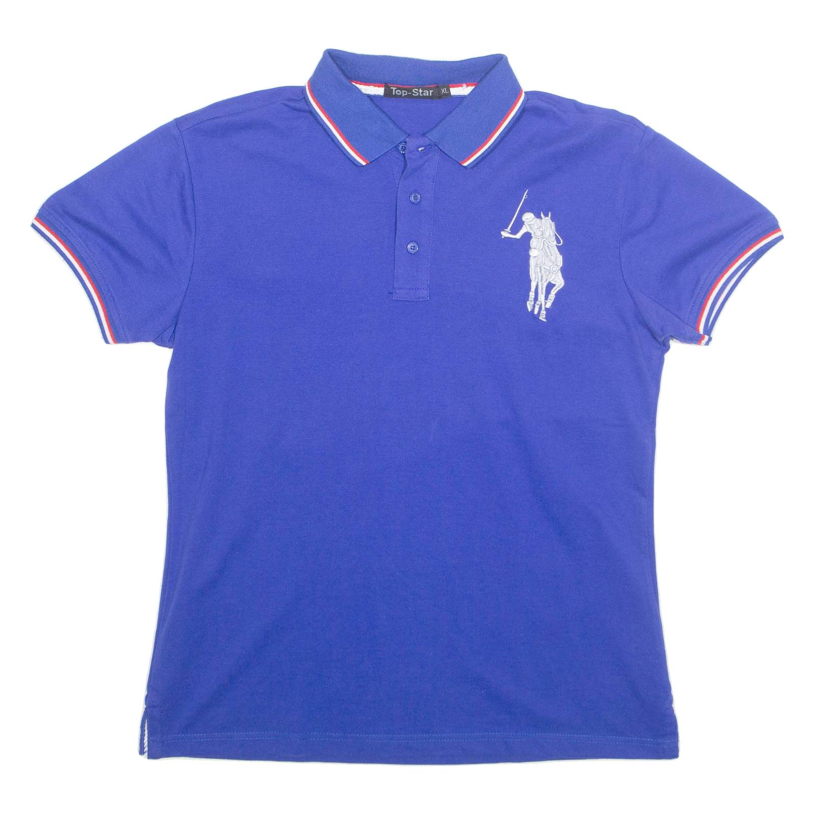 TOP STAR Mens Polo Shirt Blue XL