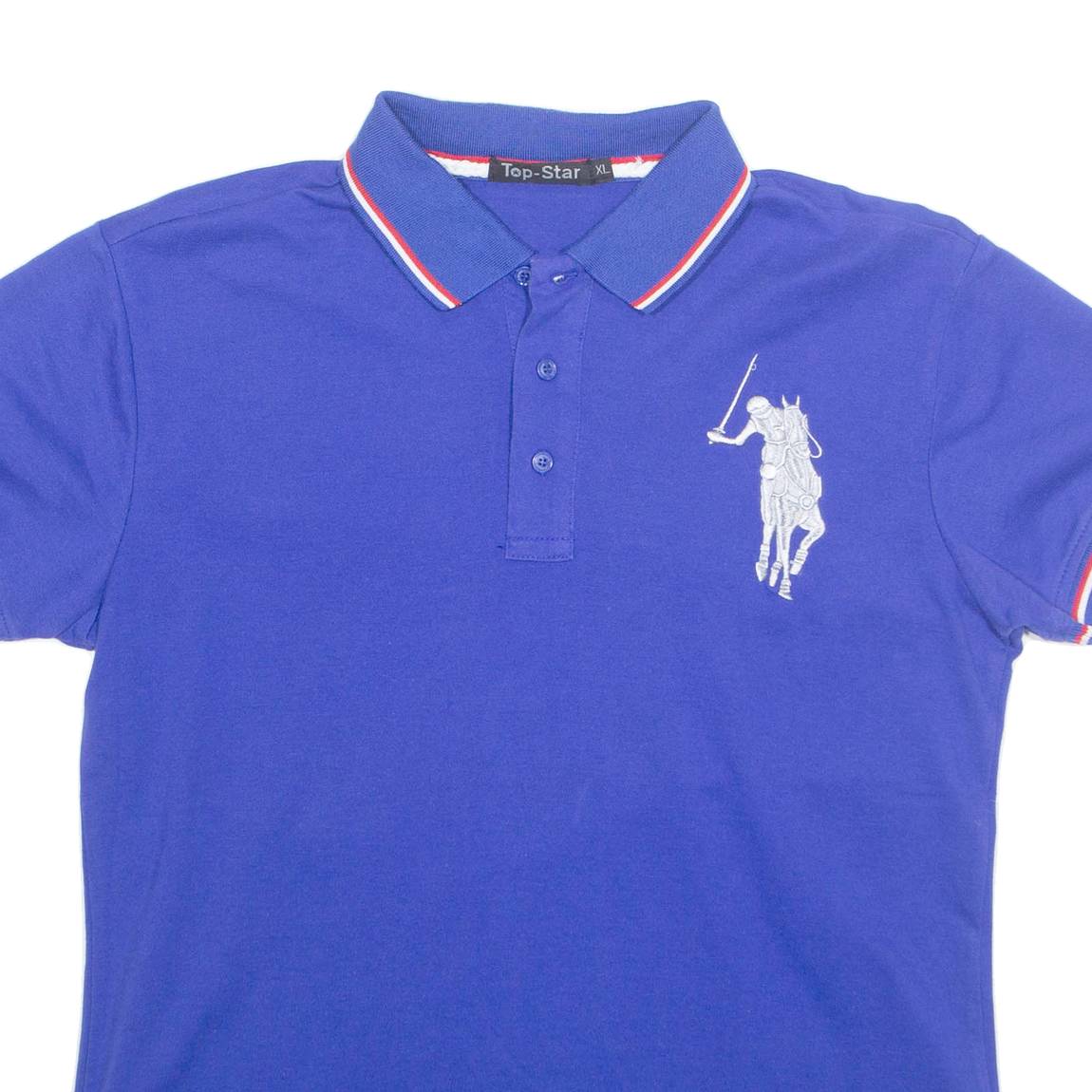 TOP STAR Mens Polo Shirt Blue XL