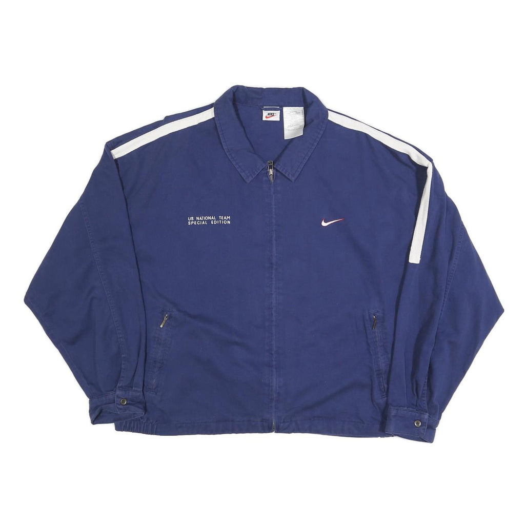 NIKE Mens Blue & White US National Team Special Edition Track Jacket M Cotton