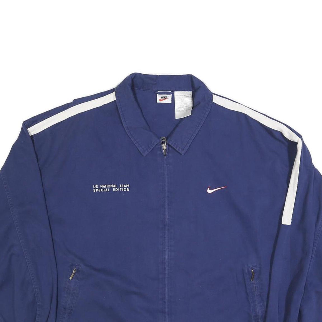 NIKE Mens Blue & White US National Team Special Edition Track Jacket M Cotton