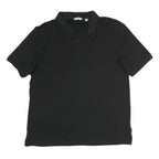 CALVIN KLEIN Mens Black Polo Shirt Cotton Short Sleeve M Classic Basic