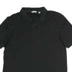 CALVIN KLEIN Mens Black Polo Shirt Cotton Short Sleeve M Classic Basic
