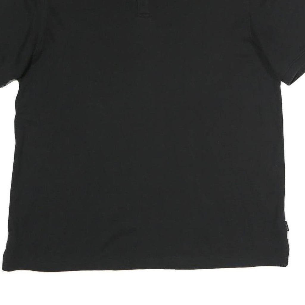 CALVIN KLEIN Mens Black Polo Shirt Cotton Short Sleeve M Classic Basic